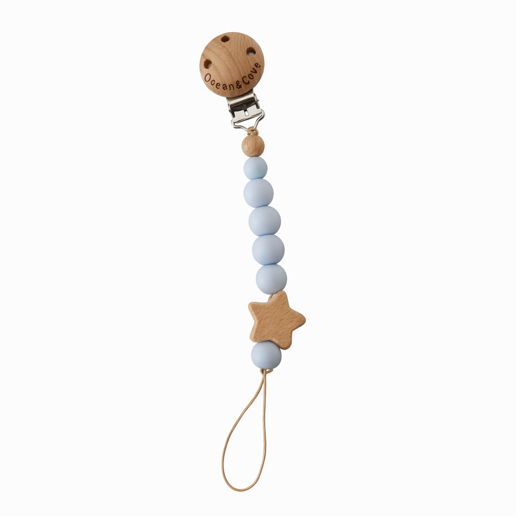Baby Silicone Star Dummy Clips