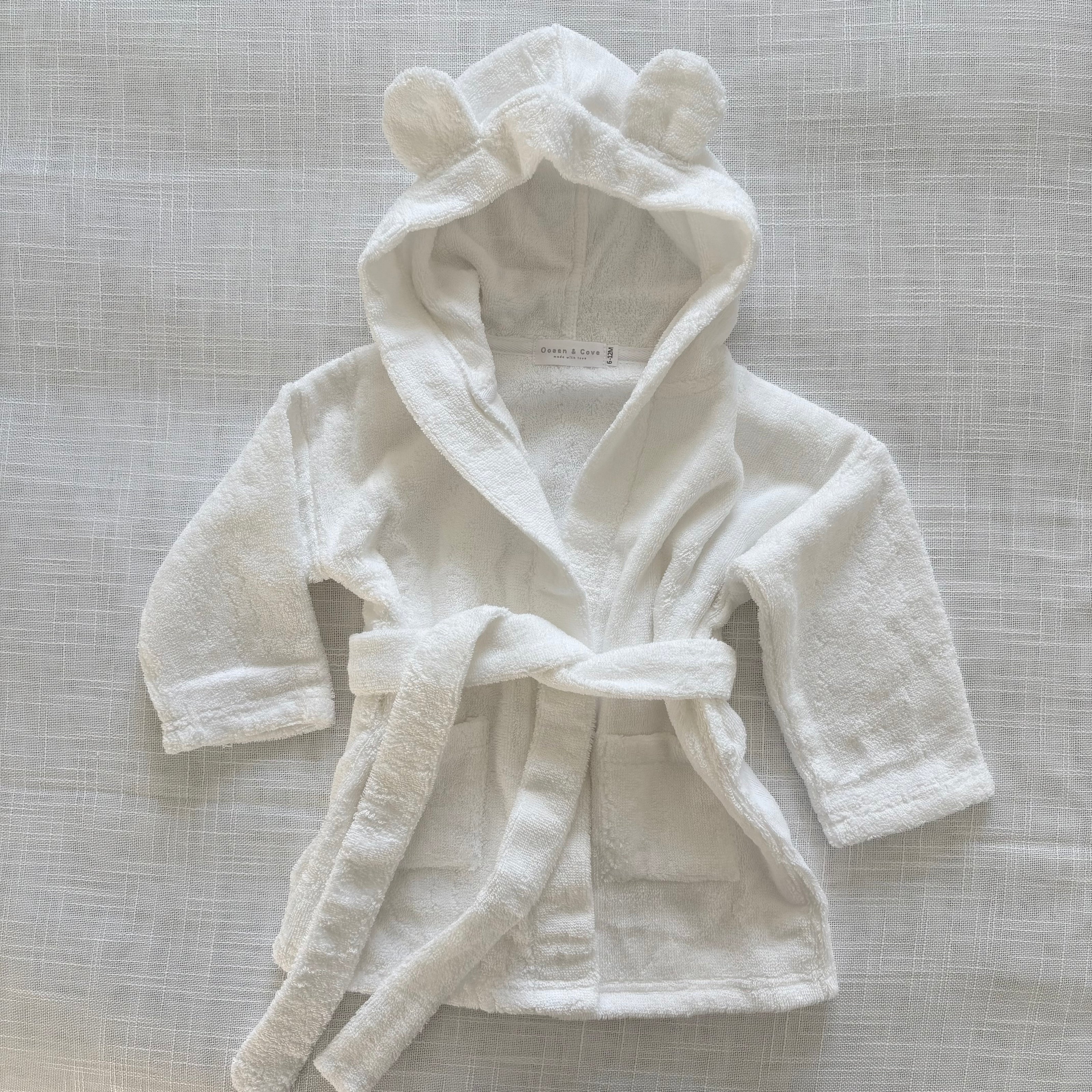 Organic Cotton Teddy Towelling Robe