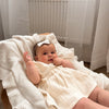 Organic Cotton Muslin Frilled Set Cream