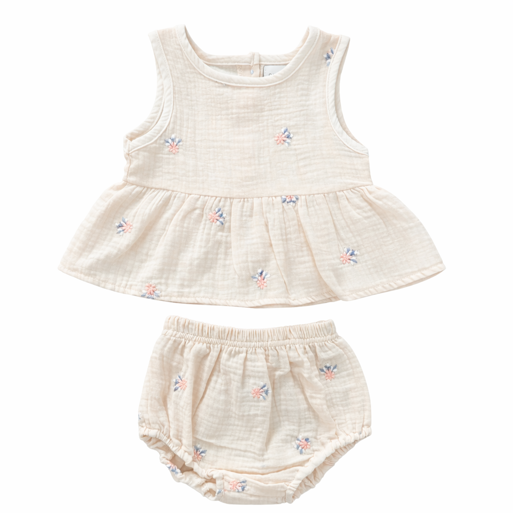 Muslin ditsy floral toddler co-ord - view 4