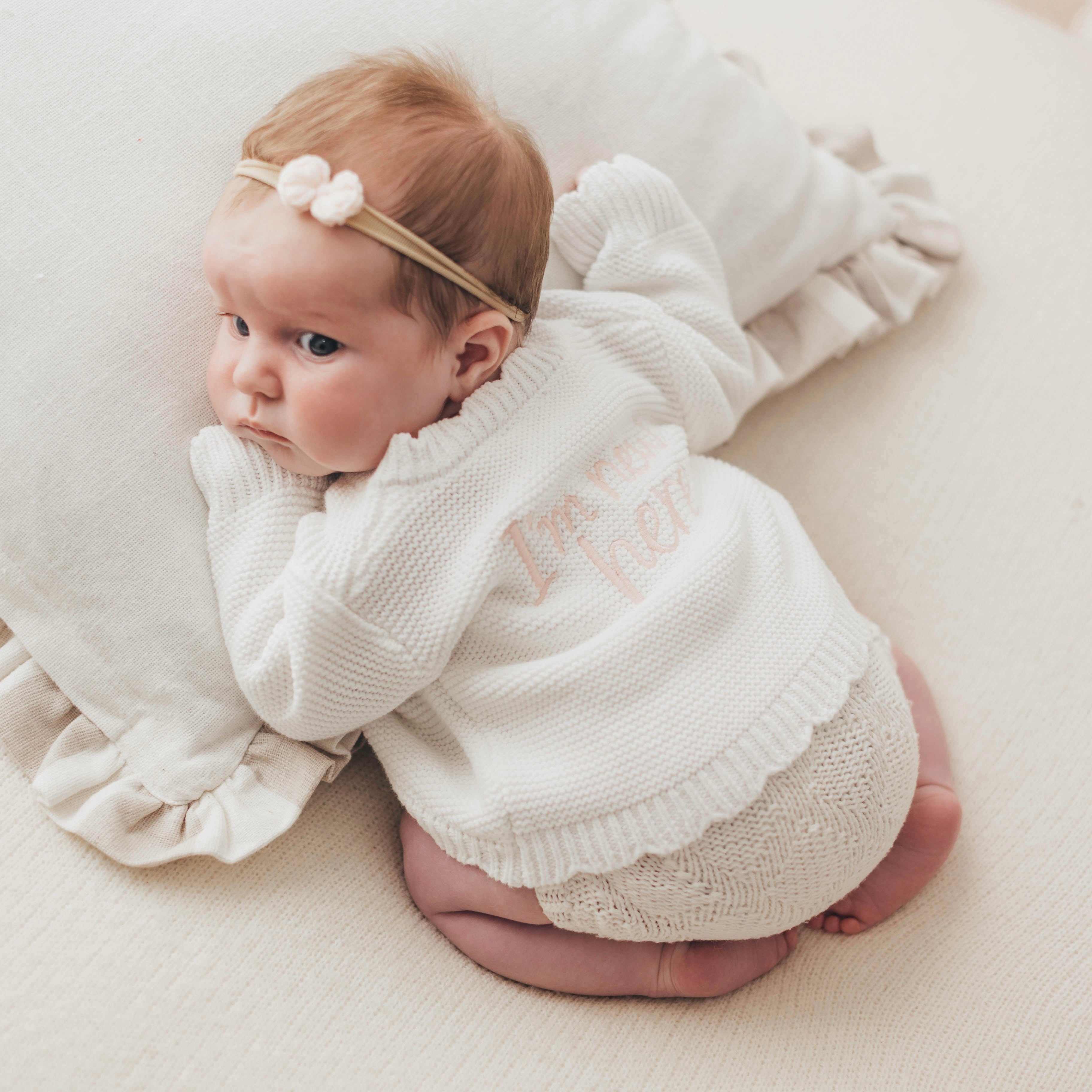 Announcement Cardigan - Ballet Pink