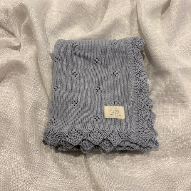 Organic Cotton Pointelle Baby Blanket