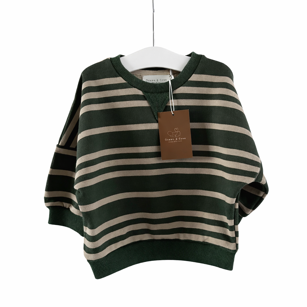 Striped Raglan Sweatshirt
