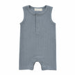 Organic Cotton Sleeveless Ribbed Rompers