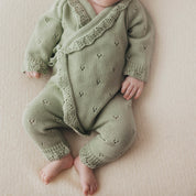 Heirloom Pointelle Romper - Soft Sage