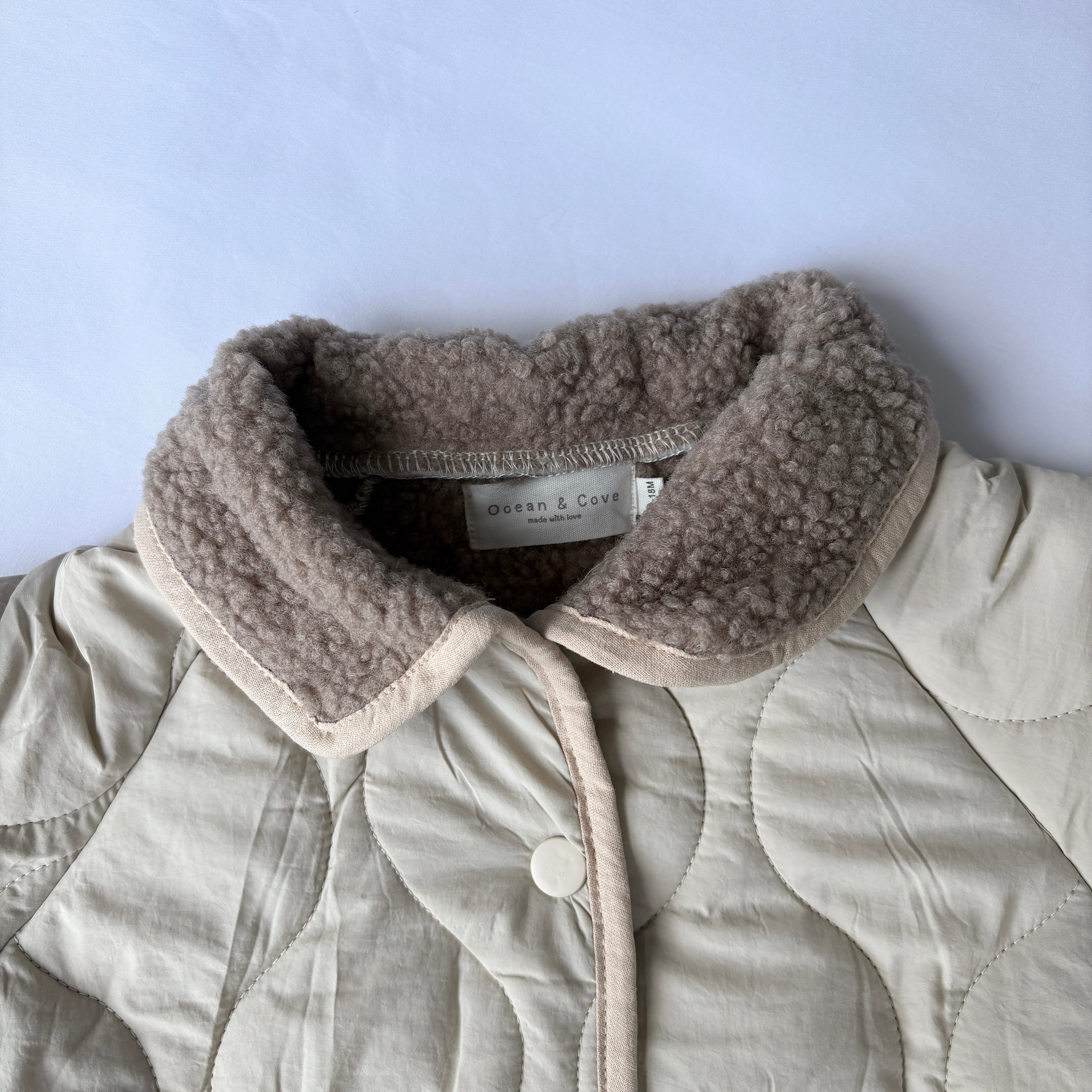 Beige Boucle Lined Jacket