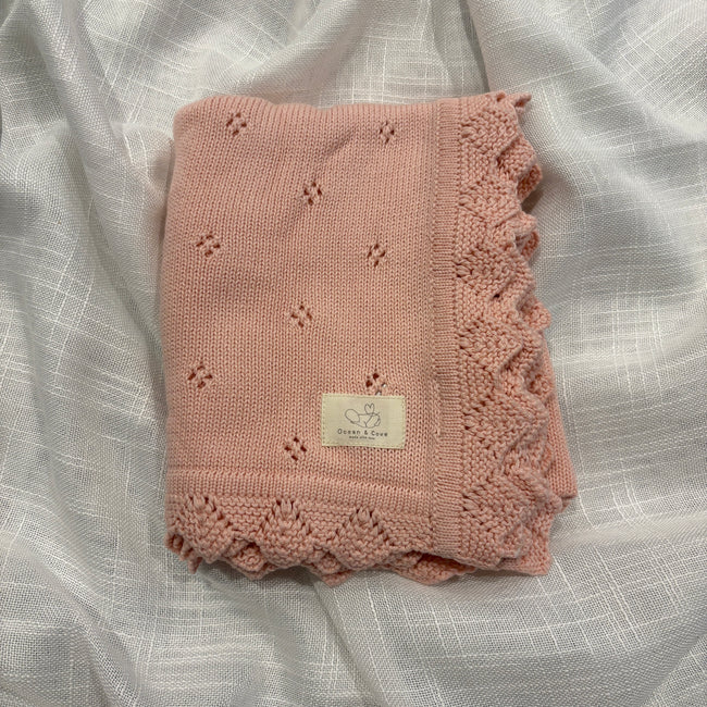 Organic Cotton Pointelle Baby Blanket