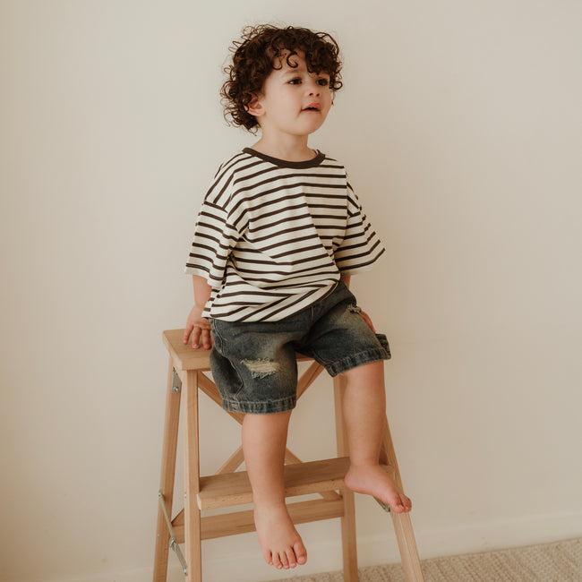 Mid Wash Denim Jorts