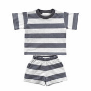 Striped oversized t-shirt and shorts set - view 8
