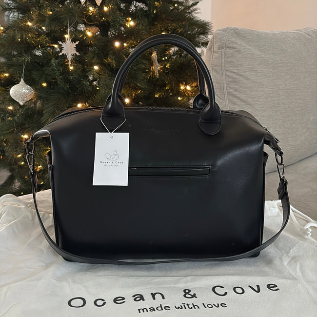 Vegan Leather Midi Baby Nappy Changing Bag