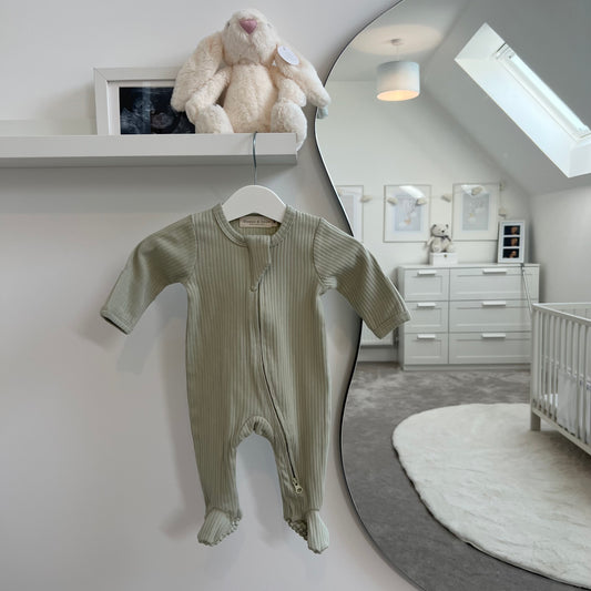 Baby Sleepsuits Sage Green 1