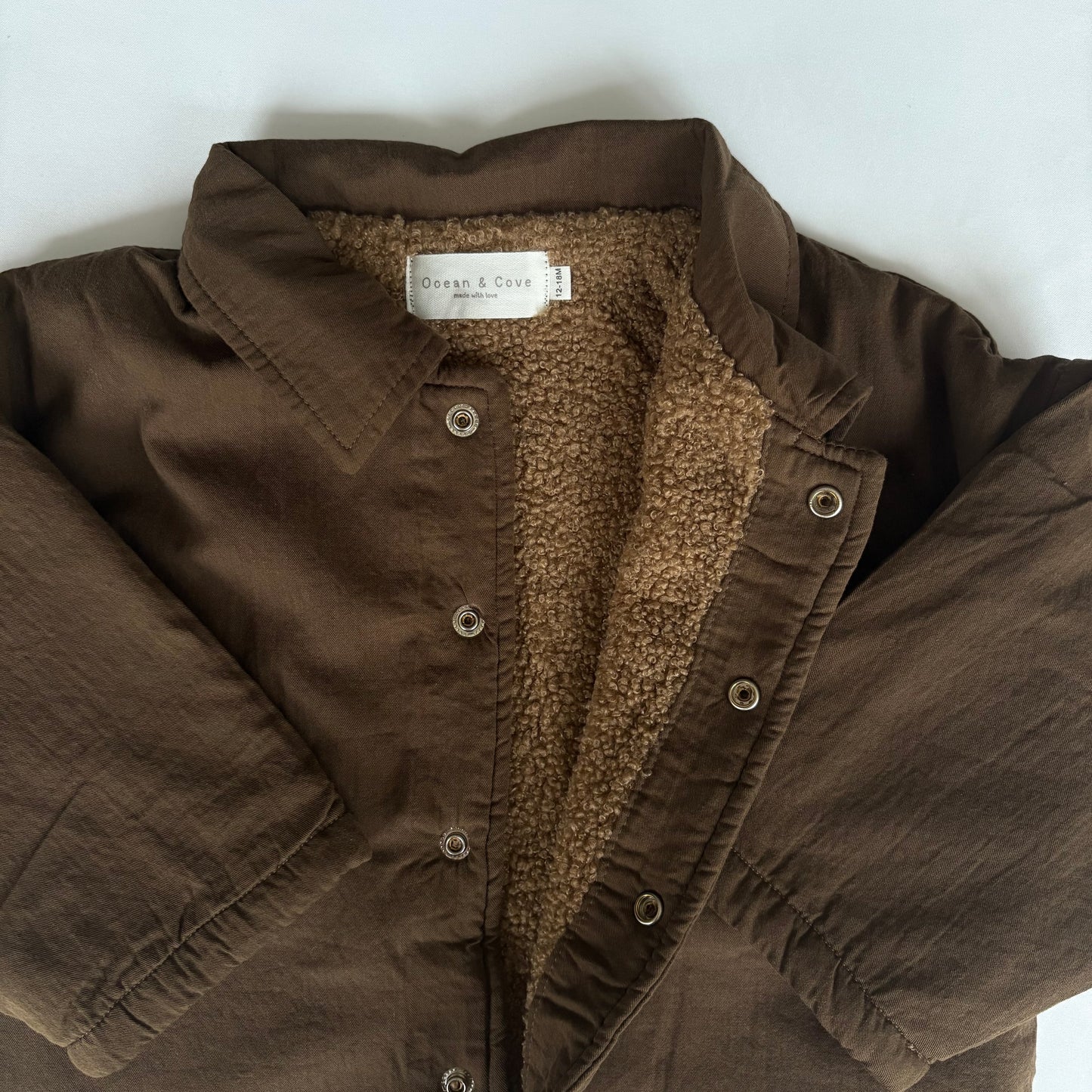 Brown Sherpa Lined Jacket 12-18 months