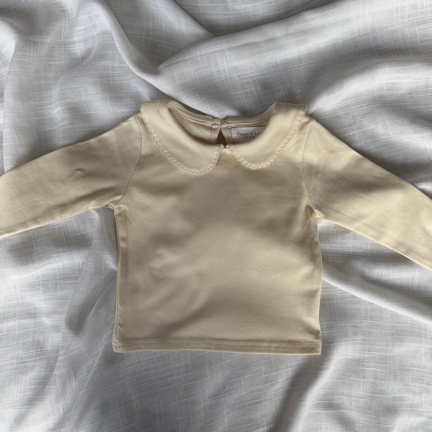 Cream Collared Long Sleeve Top 12-18 Months