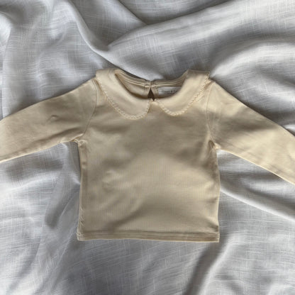 Cream Collared Long Sleeve Top 12-18 Months