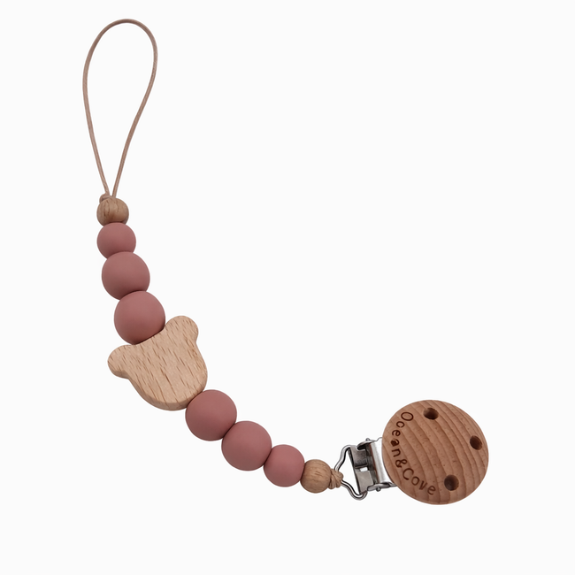 Baby Silicone Teddy Dummy Clips