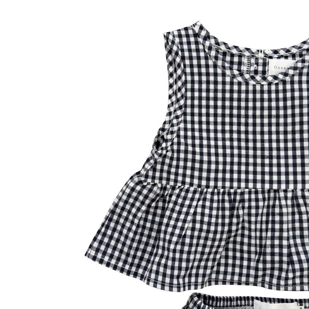 Gingham Peplum Co-ord