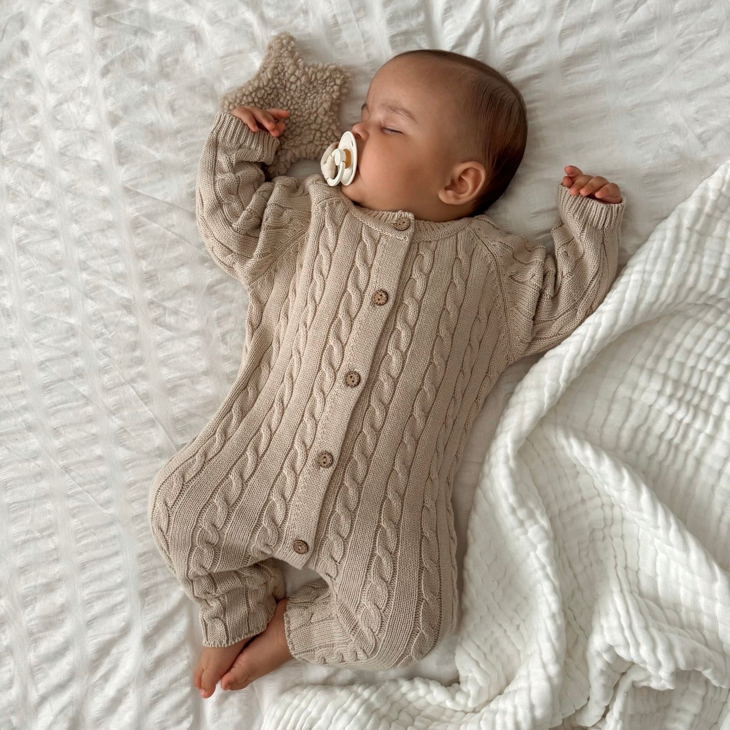 Cable Knitted Romper