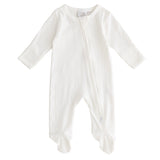 Organic Cotton Pointelle Sleepsuit - White