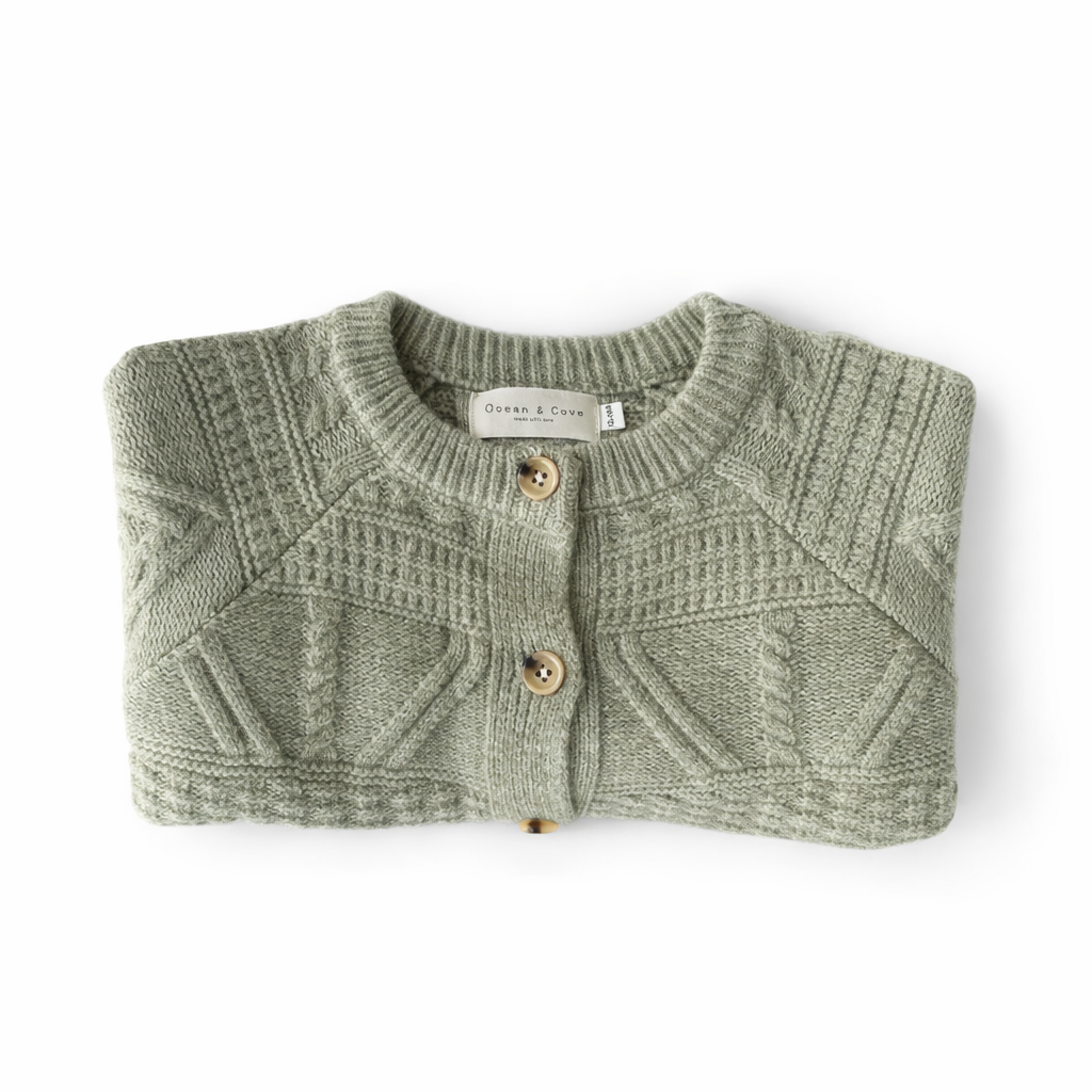 Sage Green Chunky Cardigan