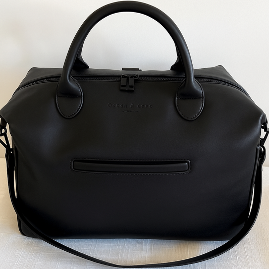 Vegan Leather Midi Baby Nappy Changing Bag