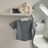 baby waffle outfit in organic cotton with top and shorts set