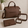 Smooth Vegan Leather Midi Baby Nappy Changing Bag