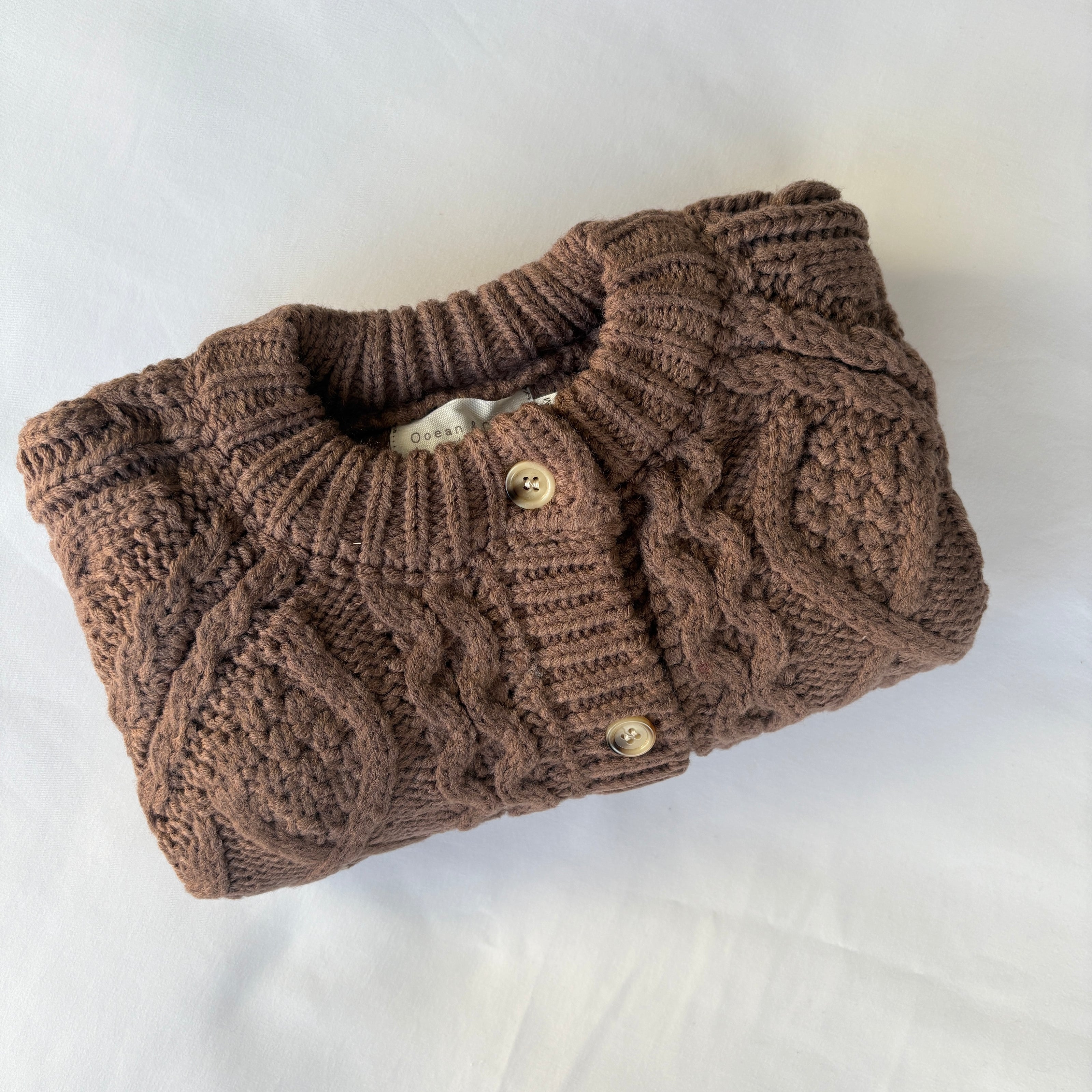 Brown Chunky Cardigan