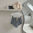 baby waffle outfit in organic cotton with top and shorts set