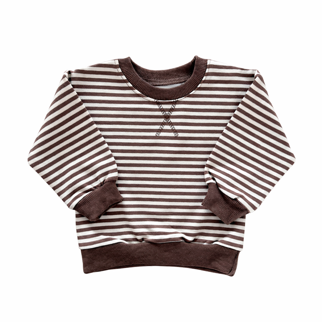 Brown Mini Stripe Sweatshirt