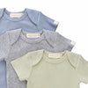 Organic Cotton Ribbed Short Sleeve Bodysuits (3 pack)