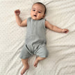 Organic Cotton Sleeveless Ribbed Rompers