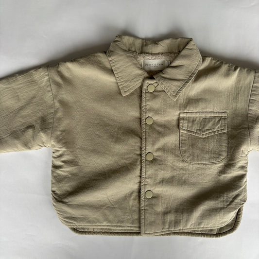 Neutral Sherpa Lined Jacket 12-18 months