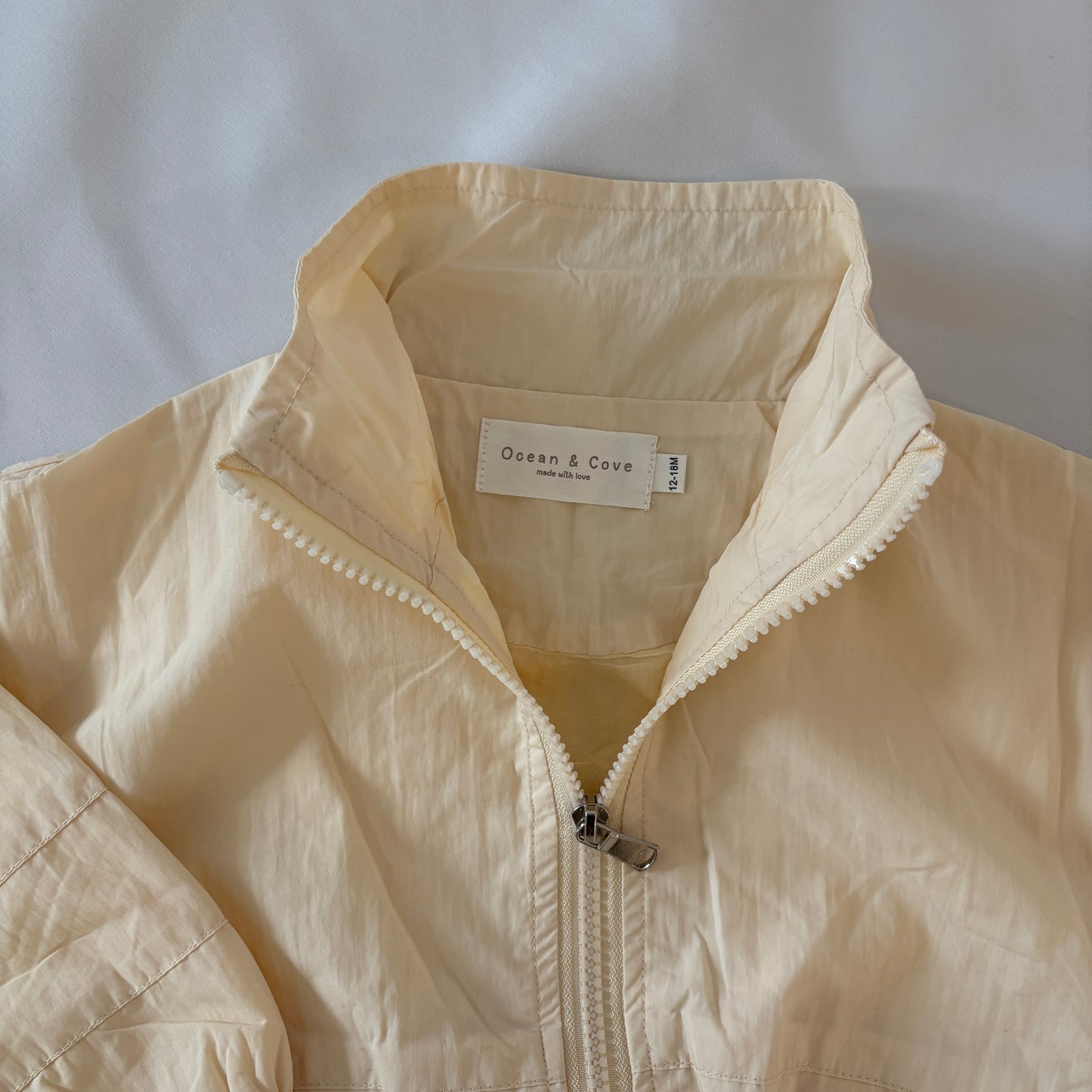 Cream Windbreaker Jacket 12-18 months