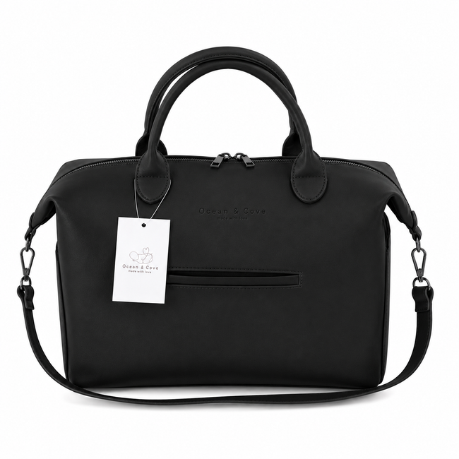 Vegan Leather Midi Baby Nappy Changing Bag