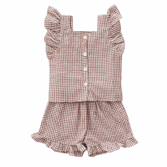 Ruffled Top and Shorts Co-ord