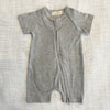 Organic Cotton Ribbed Zip Rompers