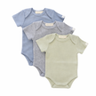 Organic Cotton Ribbed Short Sleeve Bodysuits (3 pack)