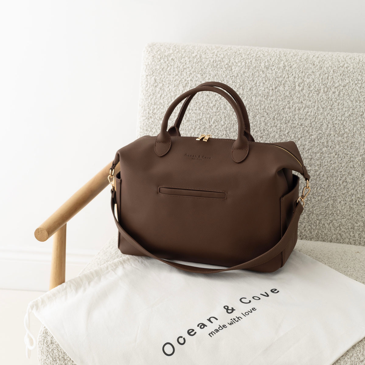 Pebbled Vegan Leather Baby Nappy Changing Bag