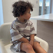 Stripe T Shirt and Shorts Set