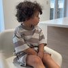 Stripe T Shirt and Shorts Set
