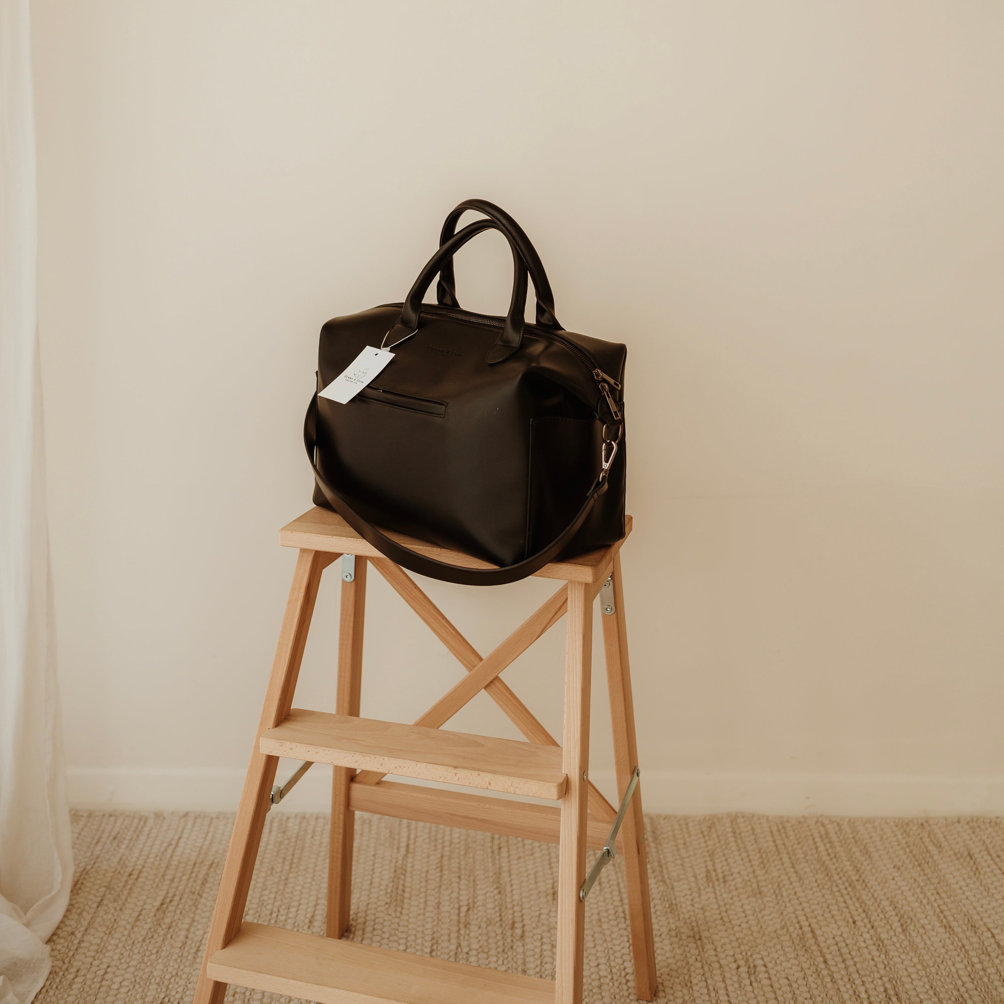 Vegan Leather Midi Baby Nappy Changing Bag