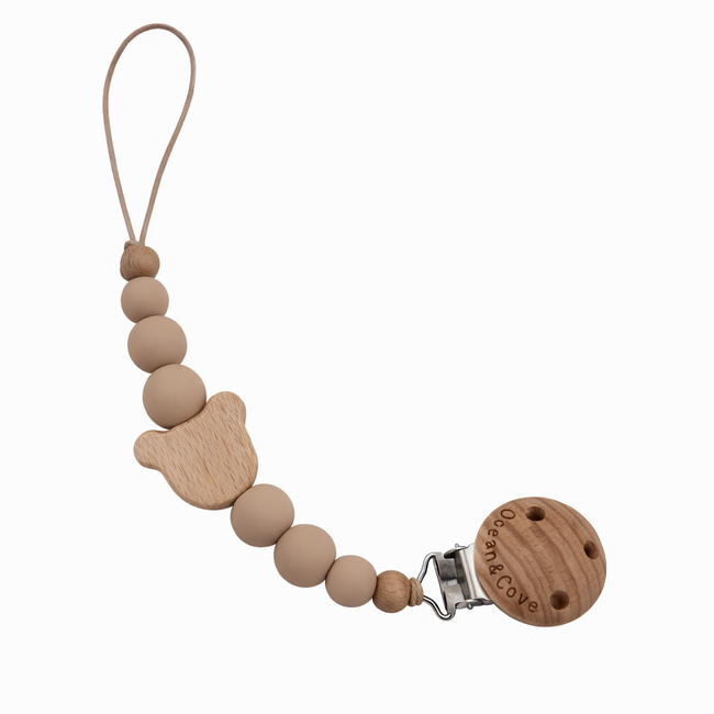 Baby Silicone Teddy Dummy Clips