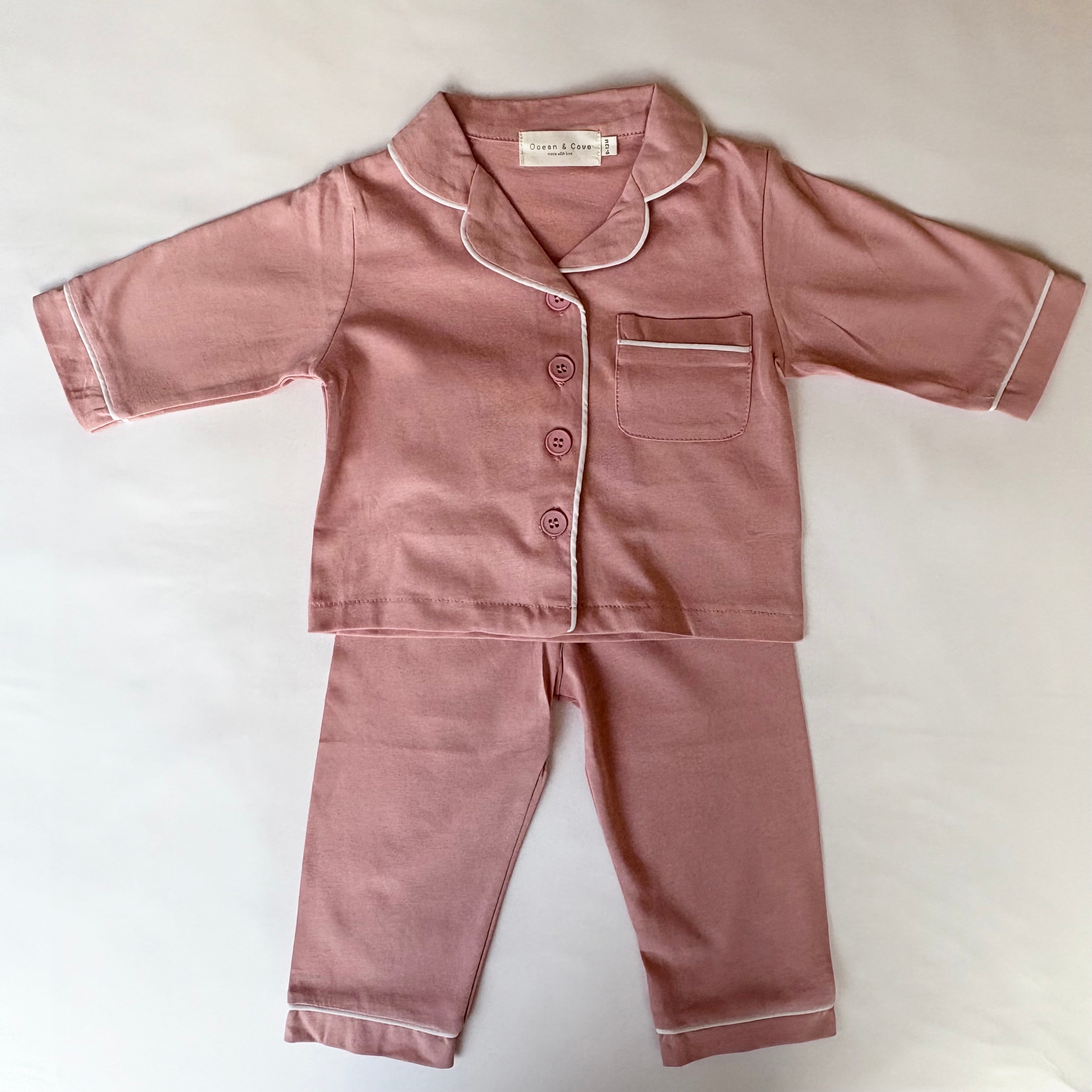 Contrast Trim Pyjama Set