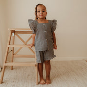 Ruffled muslin top and shorts co-ord - view 9