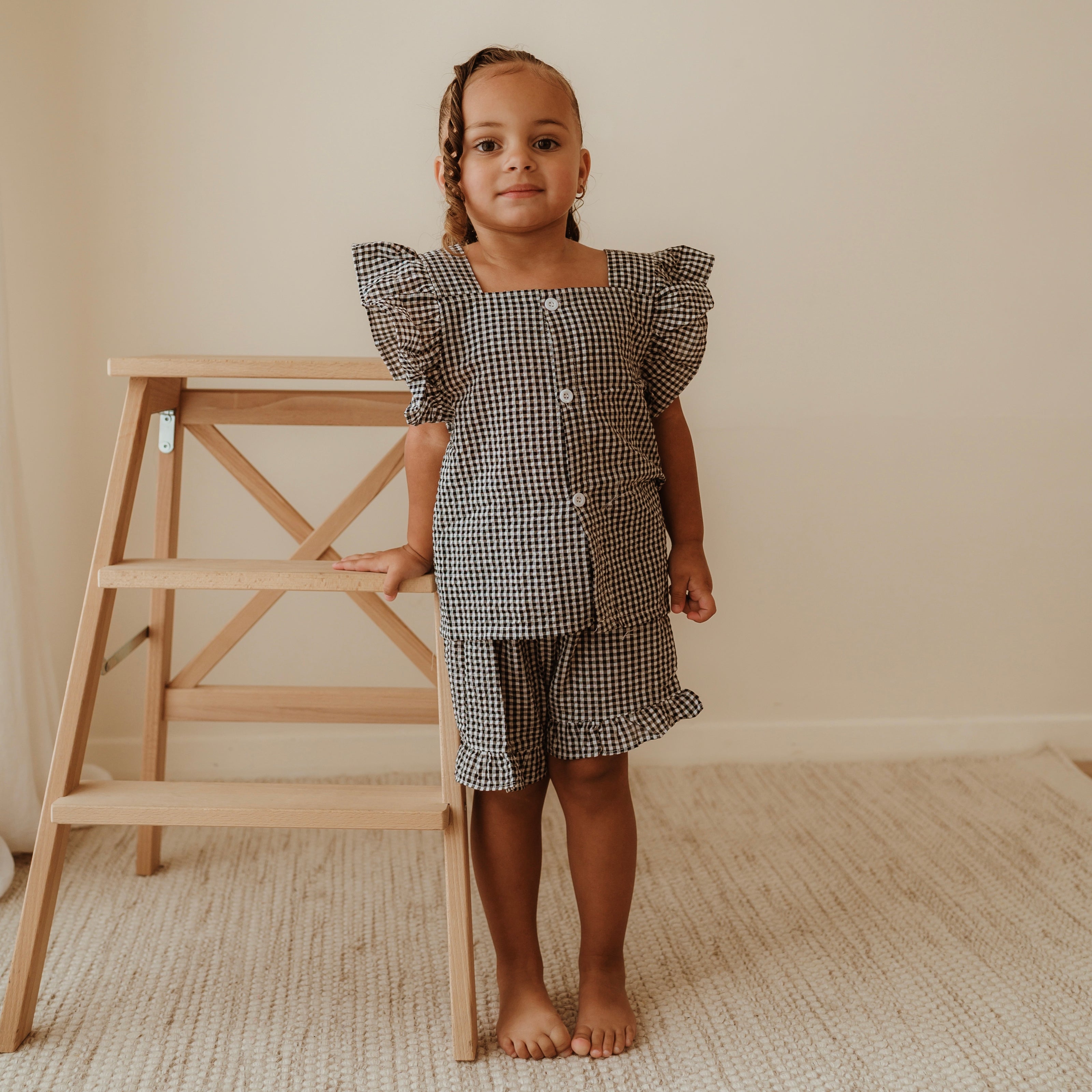 Ruffled Top and Shorts Co-ord