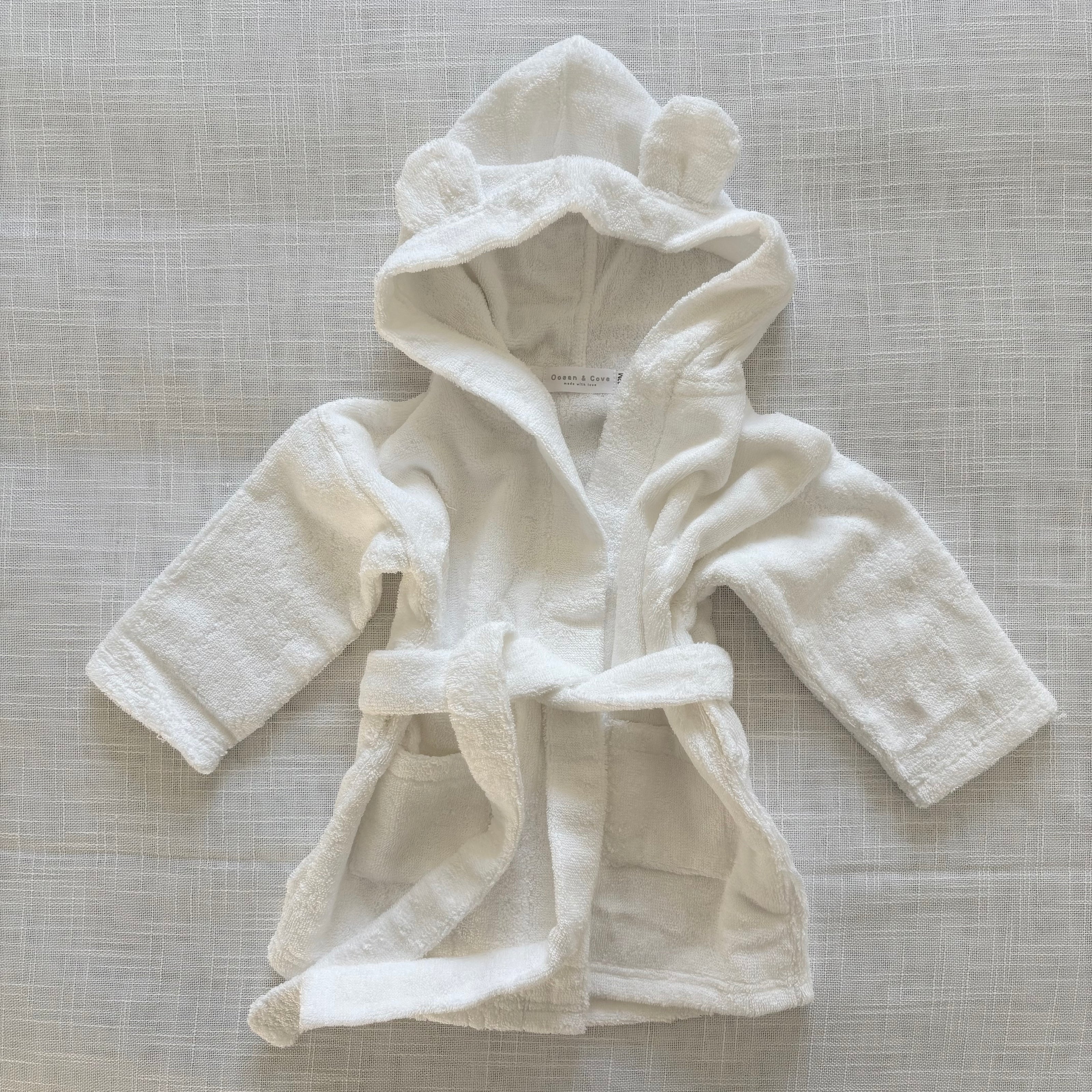Organic Cotton Teddy Towelling Robe