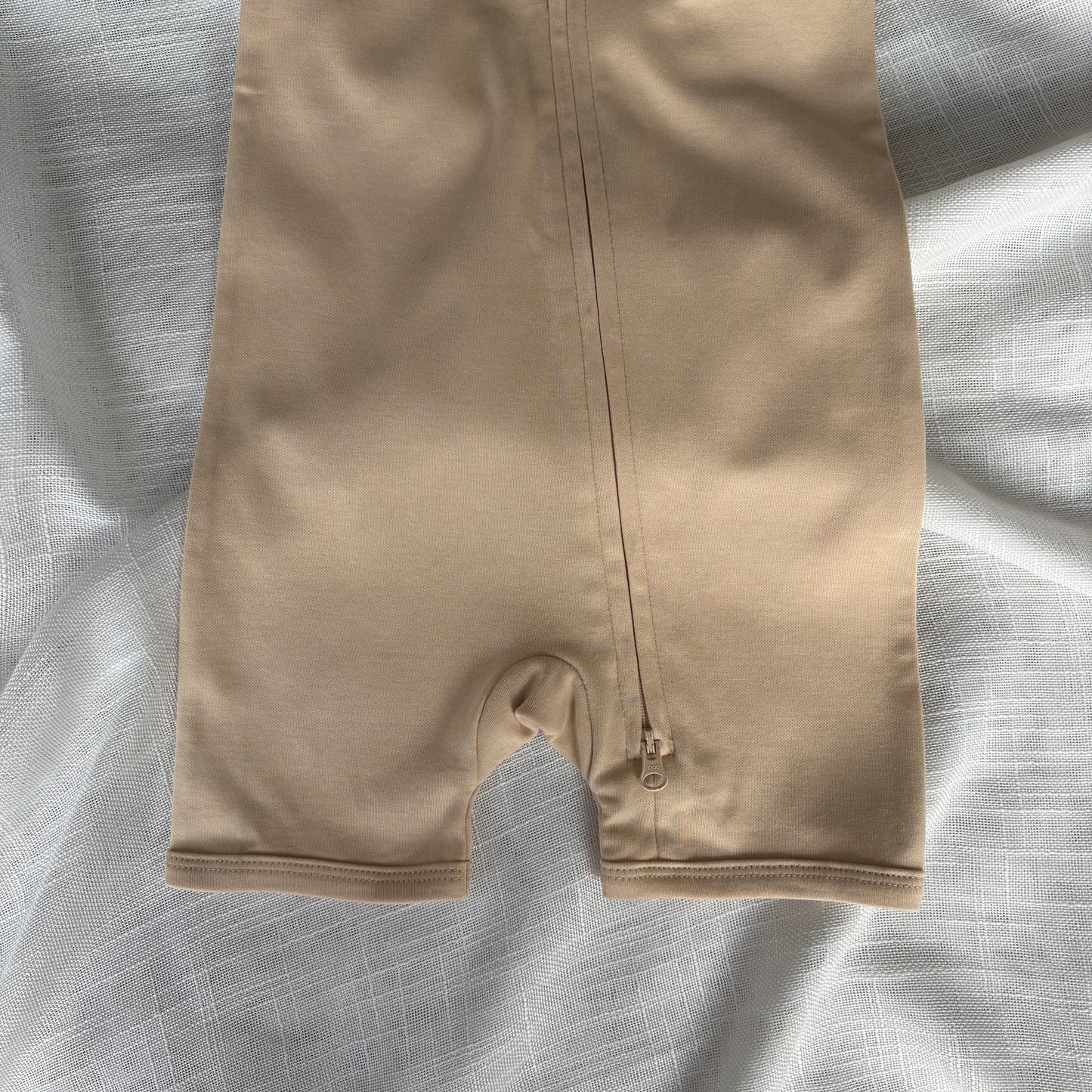 Beige Organic Cotton Zip Romper 12-18 Months