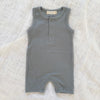 Organic Cotton Sleeveless Ribbed Rompers