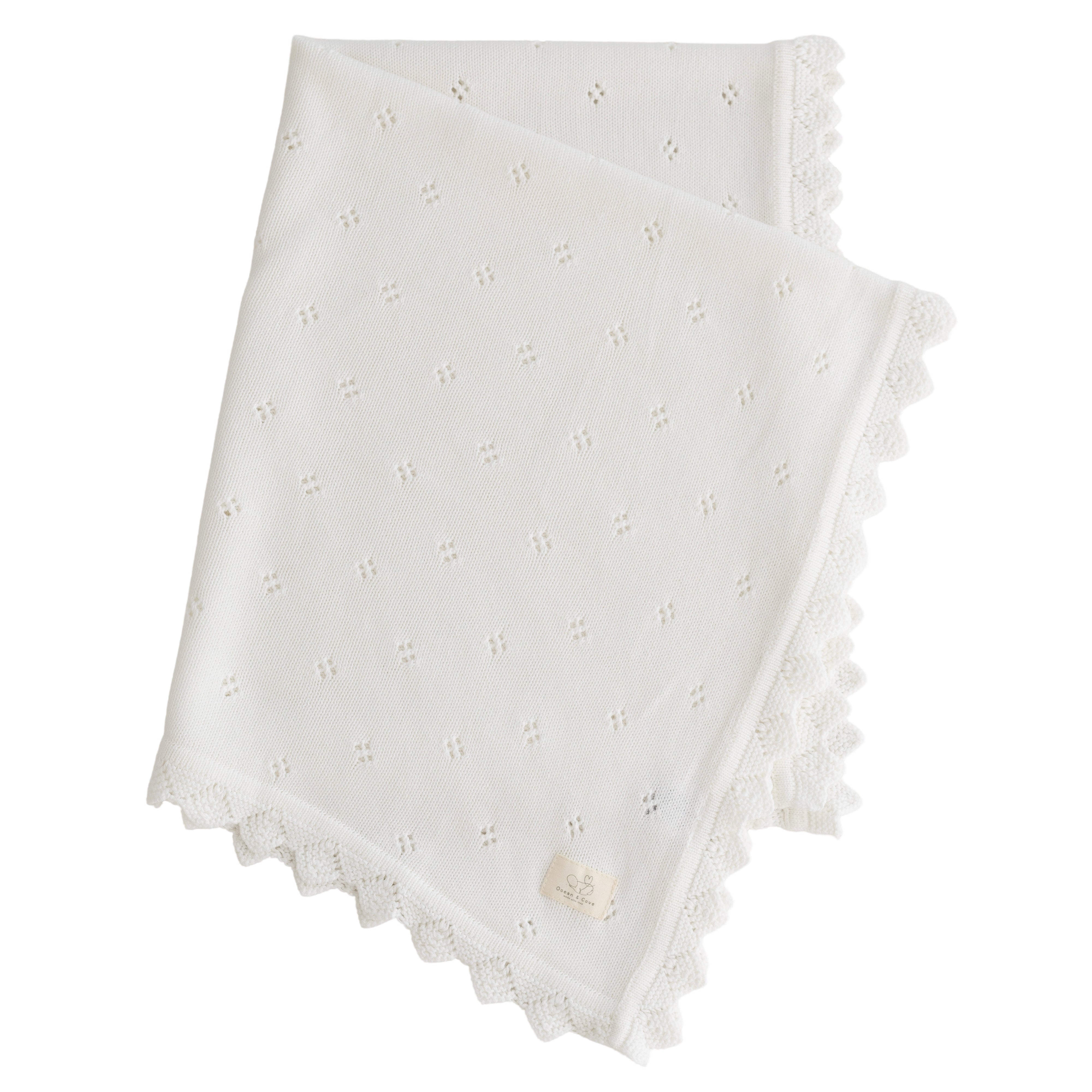 Organic Cotton Pointelle Baby Blanket