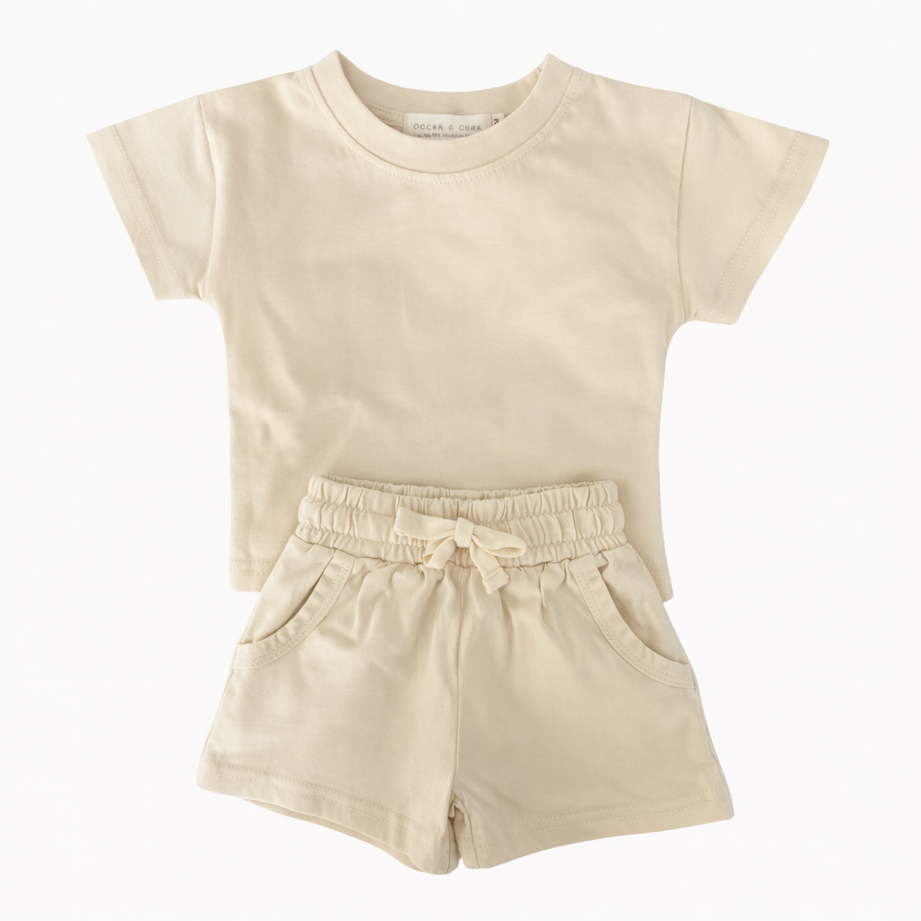 Sample Sale - Organic Cotton Top and Shorts Set (various sizes)